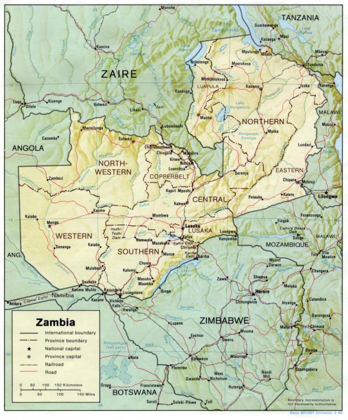 ਨਕਸ਼ਾ ਦੇ Zambia ਮਾਹੌਲ