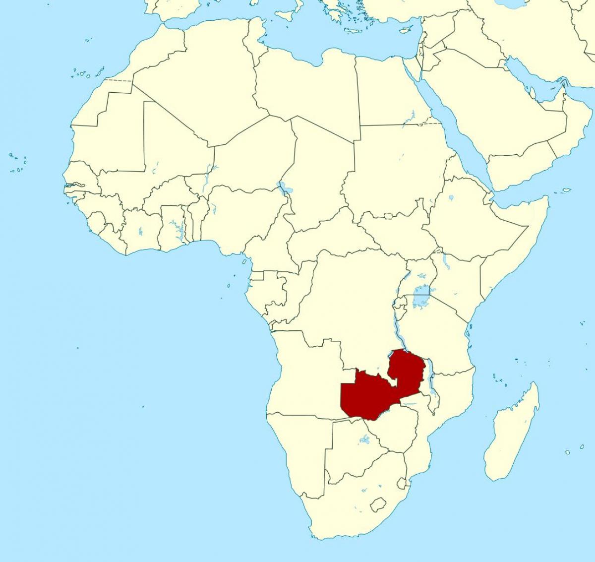 ਨਕਸ਼ਾ, Zambia ਦੀ ਸਥਿਤੀ ' ਤੇ ਸੰਸਾਰ ਨੂੰ